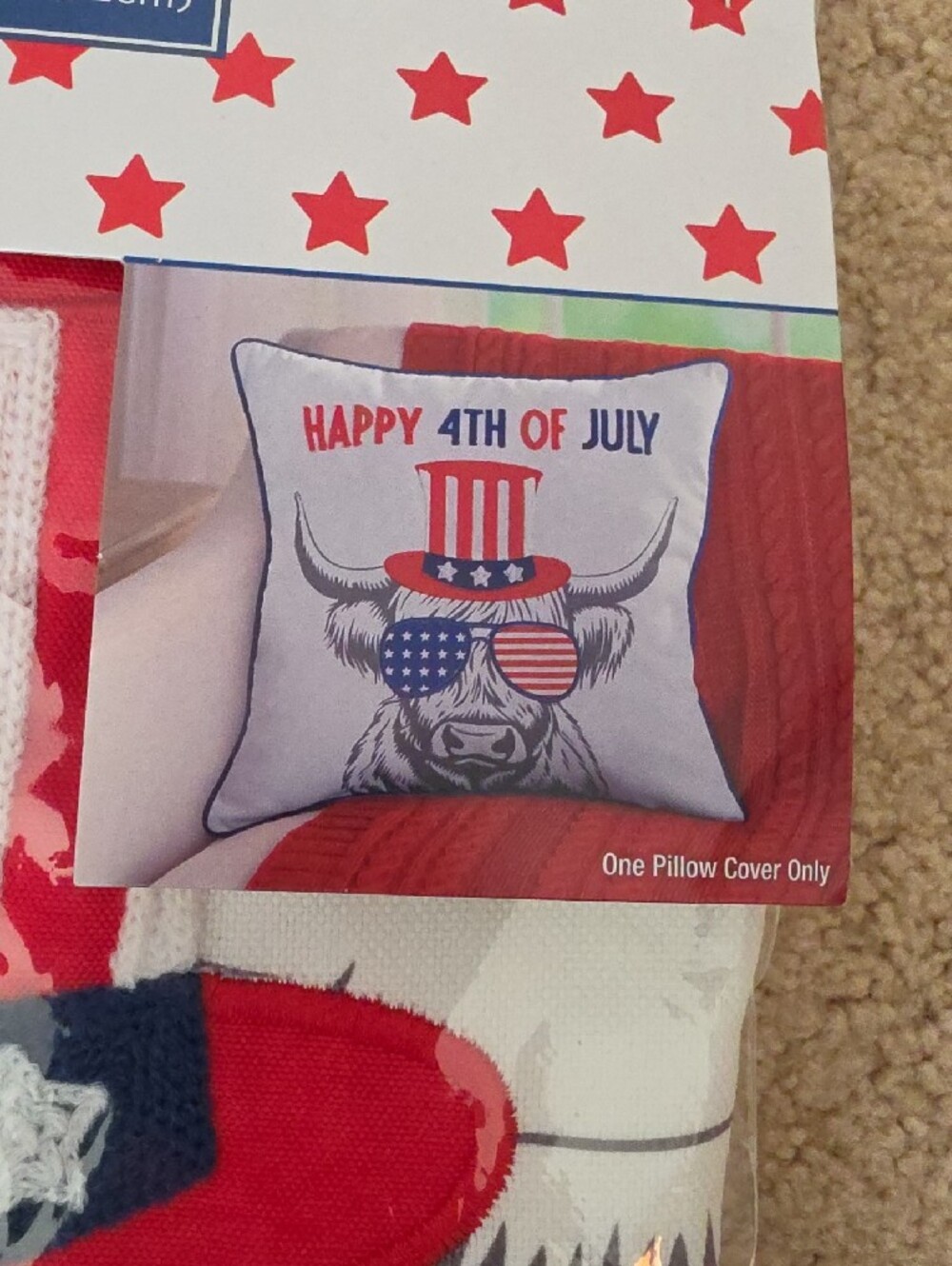 2 Hobby Lobby July 4th Patriotic Red White and Blue Accent Pillow Cover - Picture 3 of 4